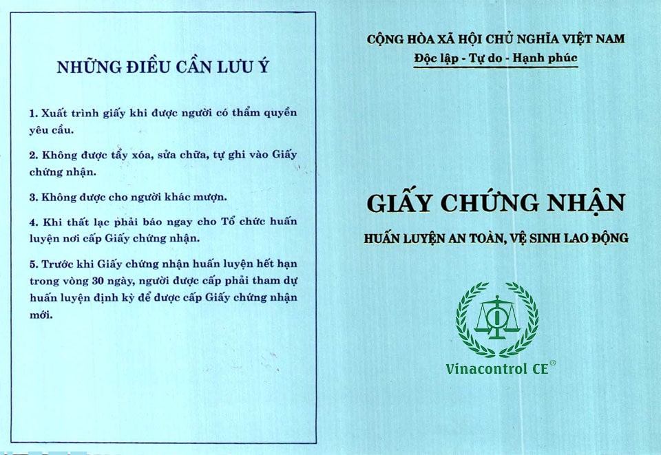 chứng chỉ an toàn lao động