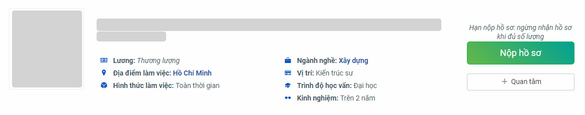 Nộp hồ sơ ứng tuyển